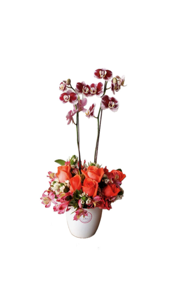 arreglo individual con pleitesía floral